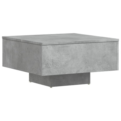 vidaXL Table basse gris béton 60x60x31,5 cm, bois d'ingénierie
