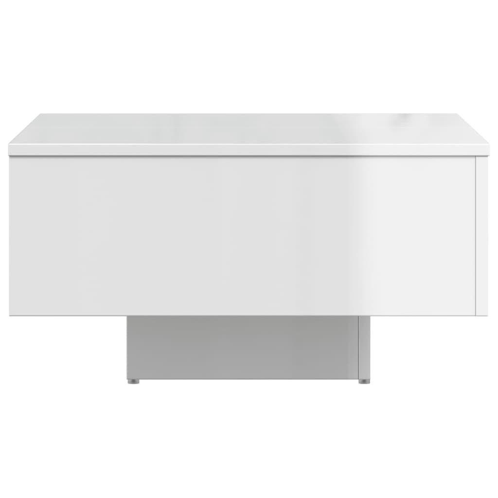 vidaXL Table basse blanc brillant 60x60x31,5 cm Aggloméré