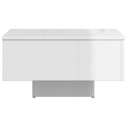 vidaXL Table basse blanc brillant 60x60x31,5 cm Aggloméré