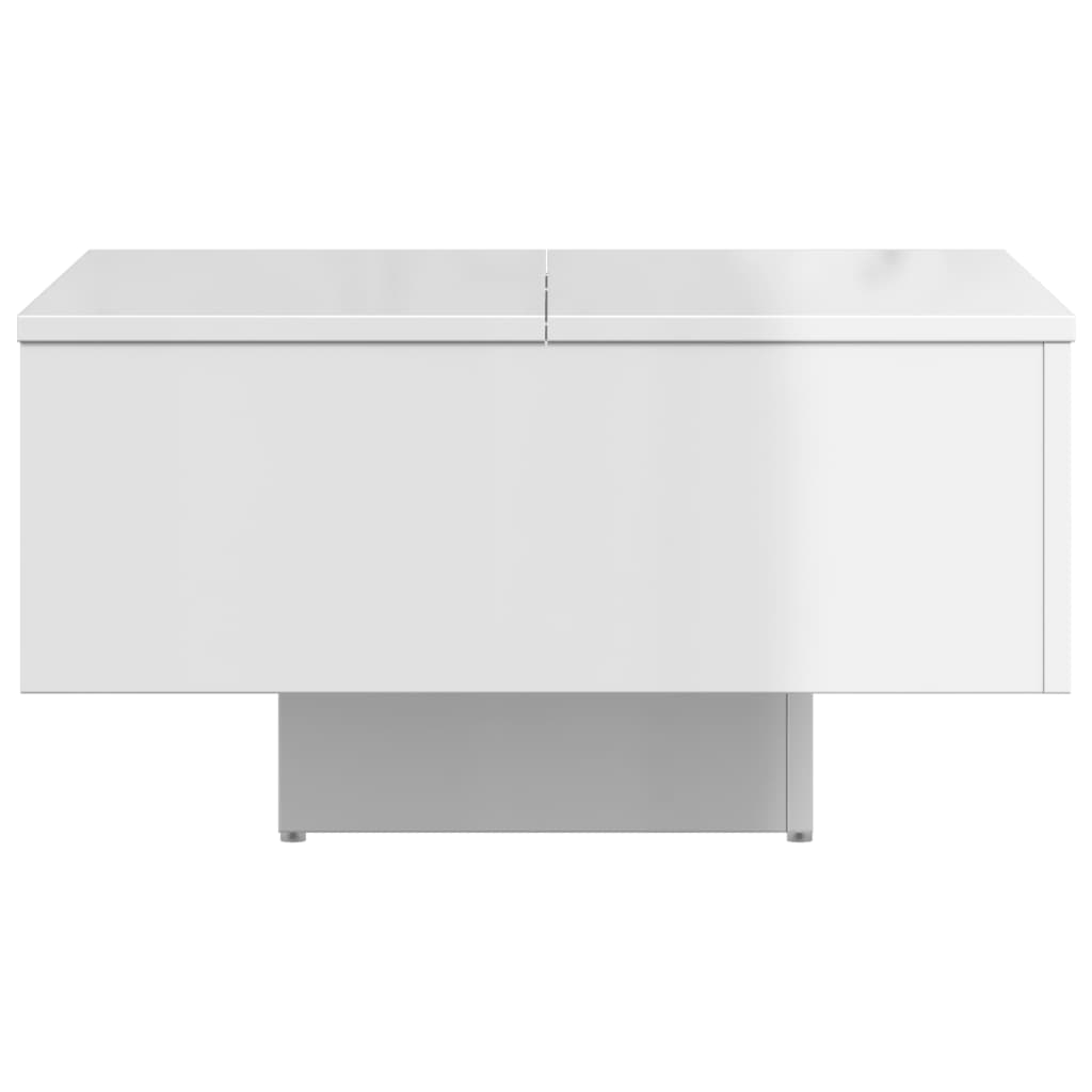 vidaXL Table basse blanc brillant 60x60x31,5 cm Aggloméré