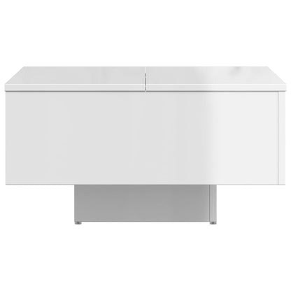 vidaXL Table basse blanc brillant 60x60x31,5 cm Aggloméré