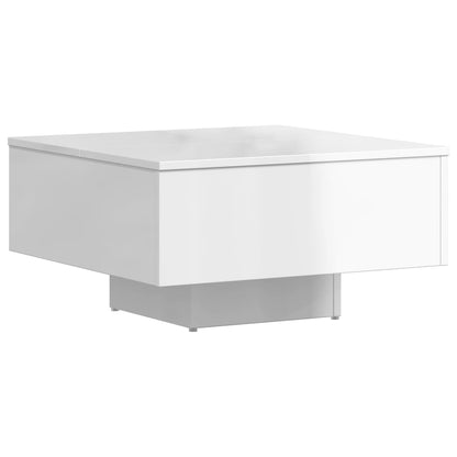 vidaXL Table basse blanc brillant 60x60x31,5 cm Aggloméré