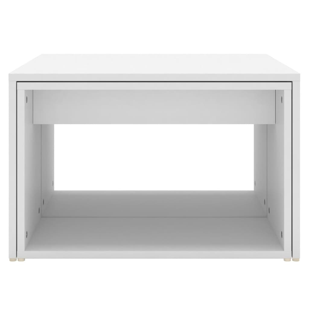 vidaXL Tables gigognes, 3 pcs. blanc 60x60x38 cm, bois d'ingénierie