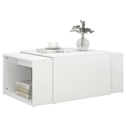 vidaXL Tables gigognes, 3 pcs. blanc 60x60x38 cm, bois d'ingénierie