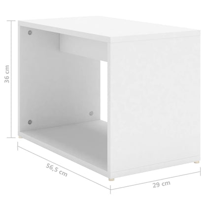 vidaXL Tables gigognes, 3 pcs. blanc 60x60x38 cm, bois d'ingénierie