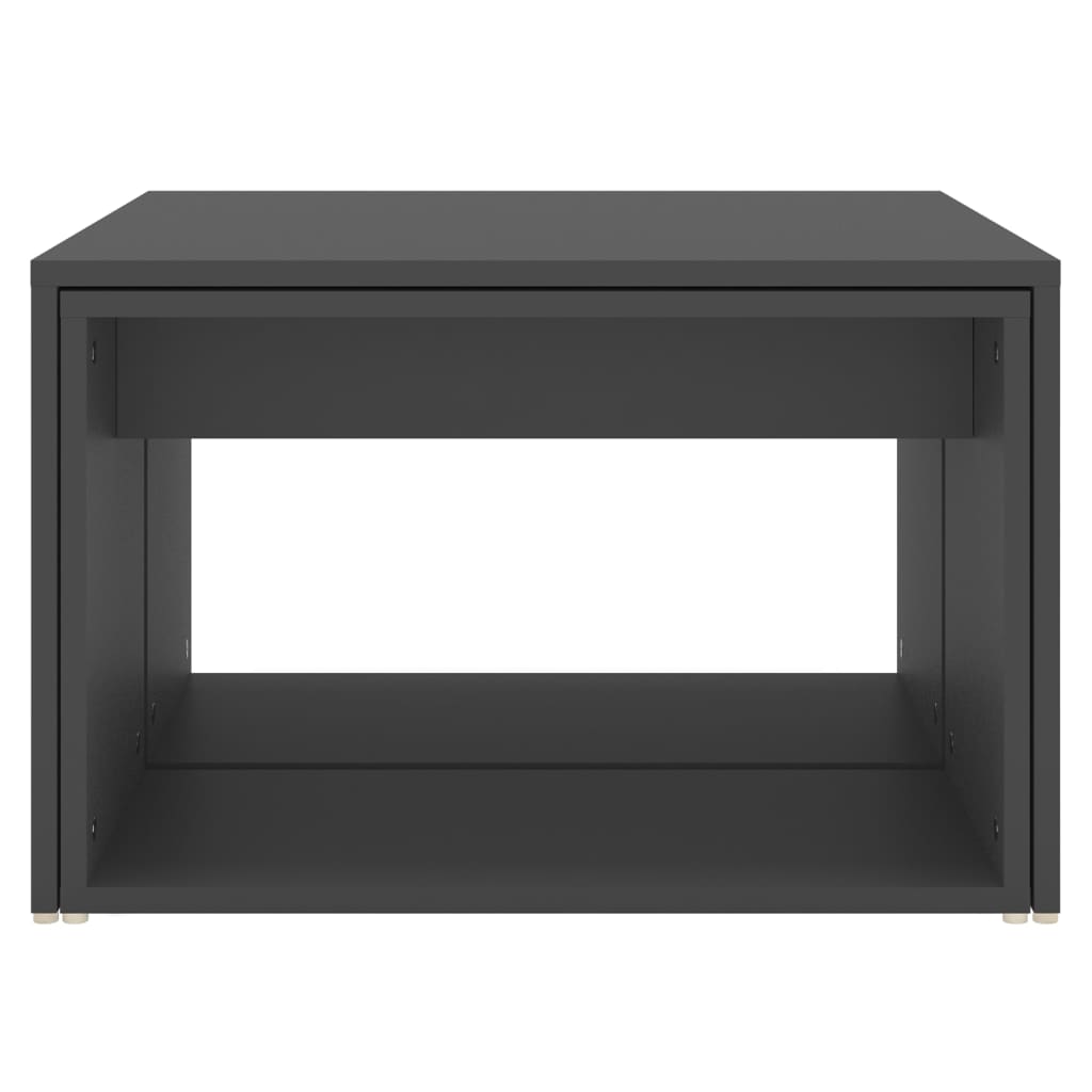 vidaXL Tables gigognes 3 pcs Gris 60x60x38 cm Aggloméré