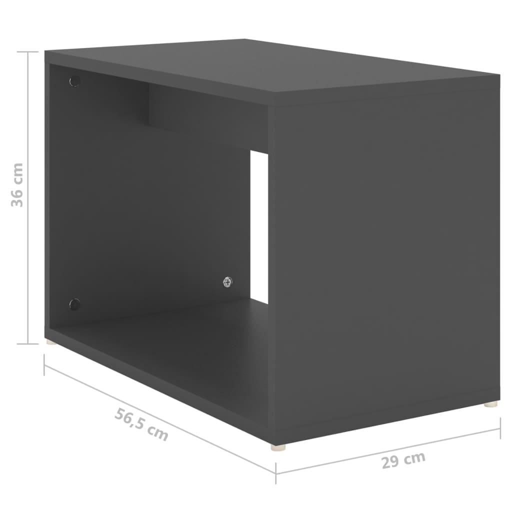vidaXL Tables gigognes 3 pcs Gris 60x60x38 cm Aggloméré