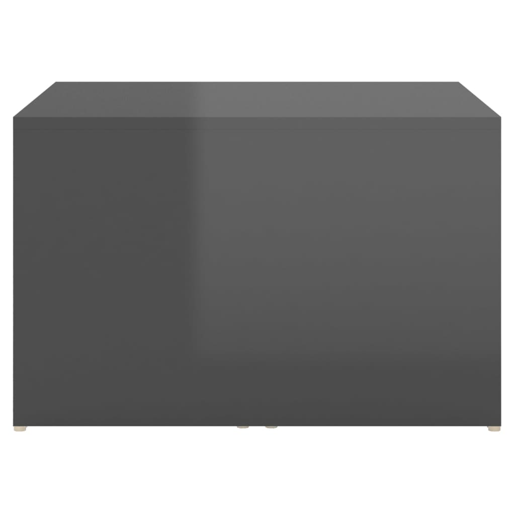 vidaXL Tables basses gigognes 3 pcs Gris brillant 60x60x38 cm