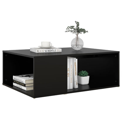 vidaXL Table basse noire 90x67x33 cm en bois d'ingénierie