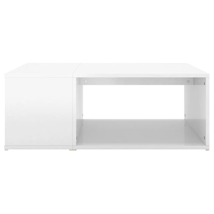 vidaXL Table basse Blanc brillant 90x67x33 cm Aggloméré