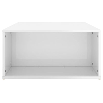vidaXL Table basse Blanc brillant 90x67x33 cm Aggloméré