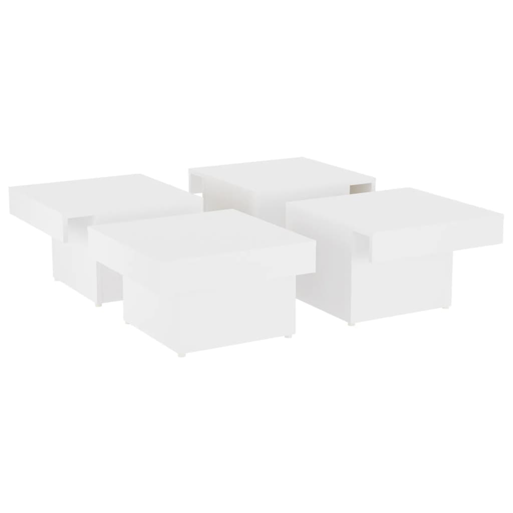 vidaXL Table basse Blanc 90x90x28 cm Bois d'ingénierie