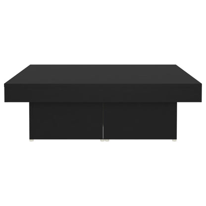 vidaXL Table basse noire 90x90x28 cm en bois d'ingénierie