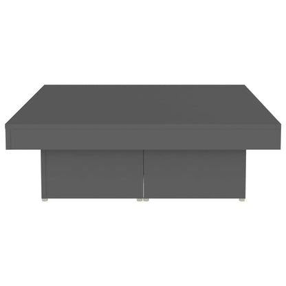 vidaXL Table basse grise 90x90x28 cm en bois d'ingénierie