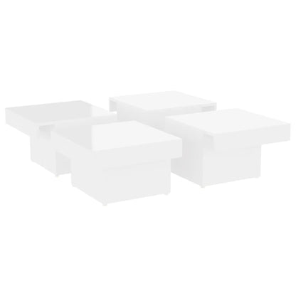 vidaXL Table basse blanc brillant 90x90x28 cm bois d'ingénierie