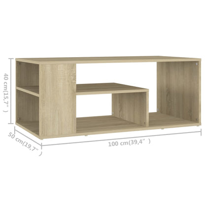 vidaXL Couchtisch Sonoma-Eiche 100x50x40 cm Holzwerkstoff