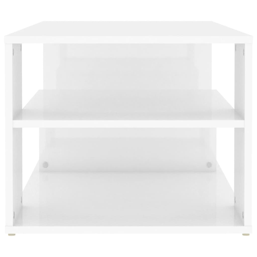 vidaXL Couchtisch Hochglanz-Weiß 100x50x40 cm Holzwerkstoff