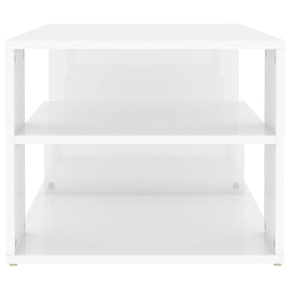 vidaXL Couchtisch Hochglanz-Weiß 100x50x40 cm Holzwerkstoff