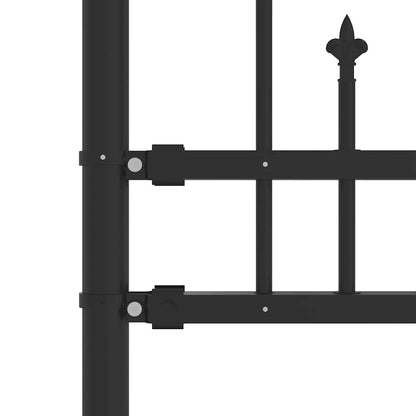 vidaXL Clôture de jardin à lance noire 240 x 75 cm en acier enduit de poudre