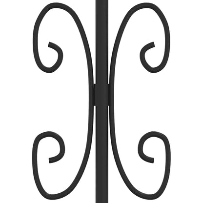 vidaXL Clôture de jardin à lance noire 240 x 75 cm en acier enduit de poudre