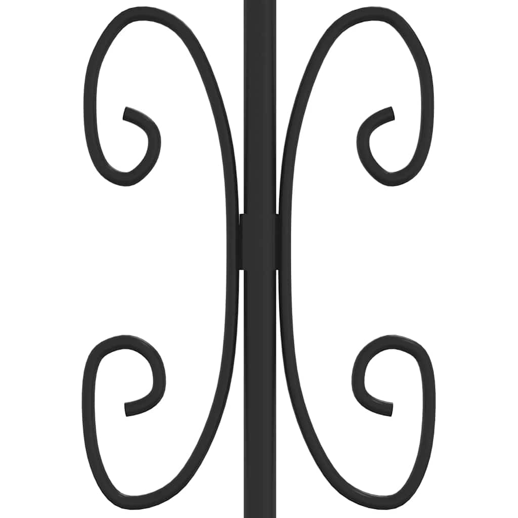 vidaXL Gartenzaun mit Speerspitze Schwarz 240 x 100 cm Pulverbeschichteter Stahl