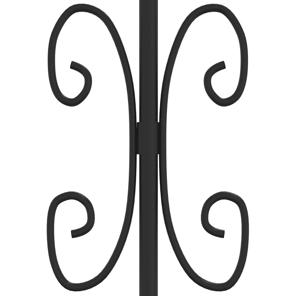 vidaXL Gartenzaun mit Speerspitze Schwarz 240 x 125 cm Pulverbeschichteter Stahl