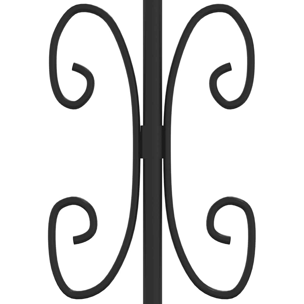 vidaXL Clôture de jardin avec fers de lance Acier poudré Noir 240 x 150 cm