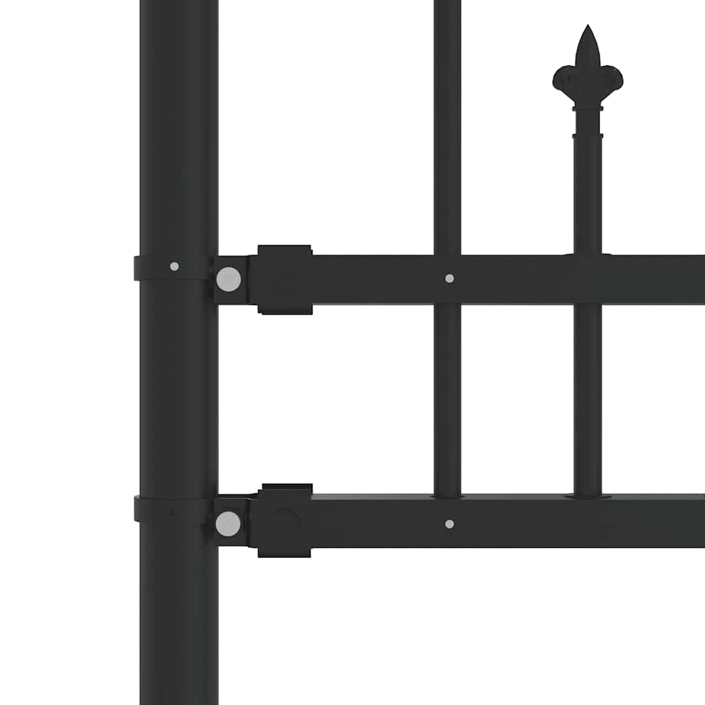 vidaXL Clôture de jardin avec lance noire 240 x 175 cm Acier thermolaqué