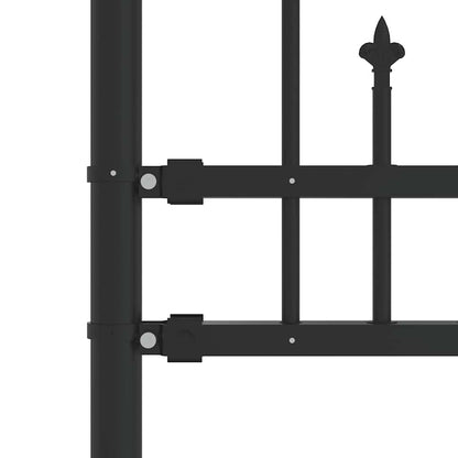 vidaXL Clôture de jardin avec lance noire 240 x 175 cm Acier thermolaqué