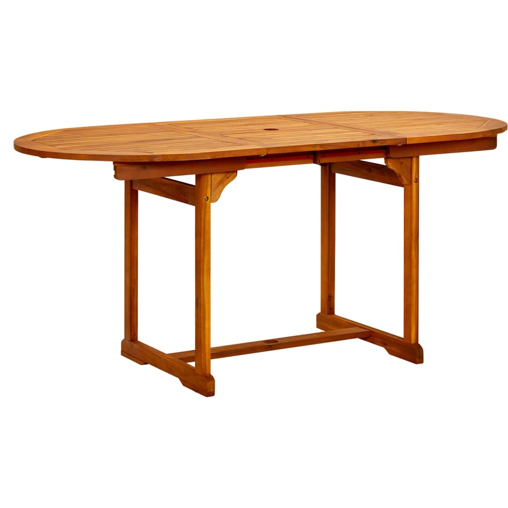 vidaXL 5-tlg. Garten-Essgruppe Massivholz Akazie 120-170 cm