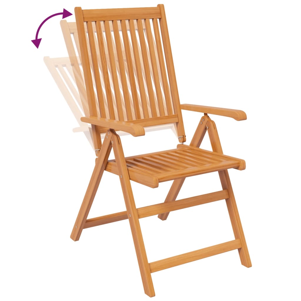 vidaXL 5-tlg. Garten-Essgruppe Massivholz Akazie 120-170 cm