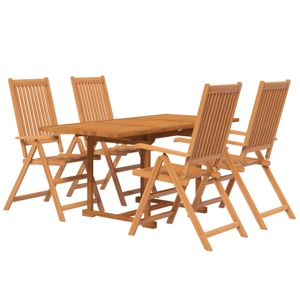 vidaXL 5-tlg. Garten-Essgruppe Massivholz Akazie 120-170 cm