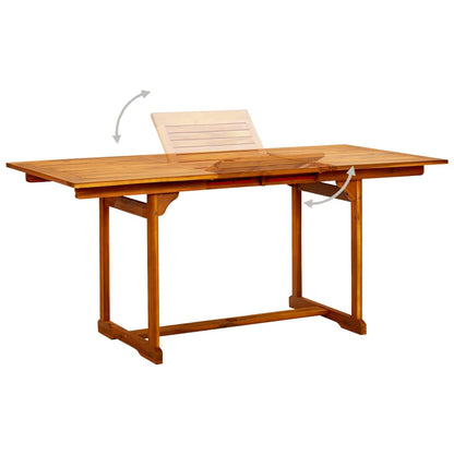 vidaXL 5-tlg. Garten-Essgruppe Massivholz Akazie 120-170 cm
