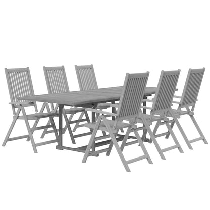 vidaXL 7-tlg. Garten-Essgruppe Massivholz Akazie