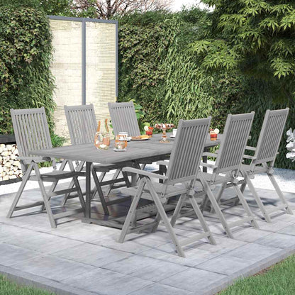 vidaXL 7-tlg. Garten-Essgruppe Massivholz Akazie