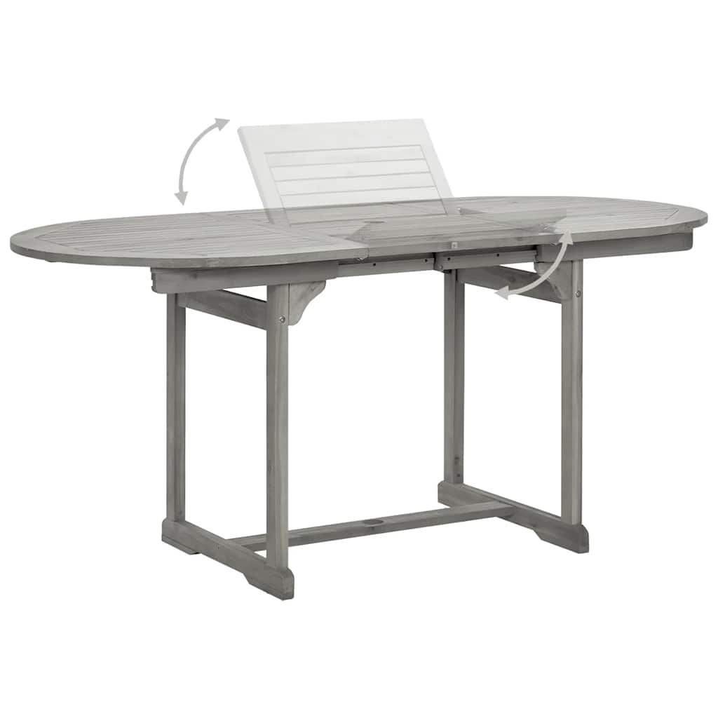 vidaXL 5-tlg. Garten-Essgruppe Massivholz Akazie