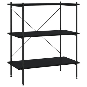 vidaXL Étagère à 3 niveaux noire 80x40x92 cm