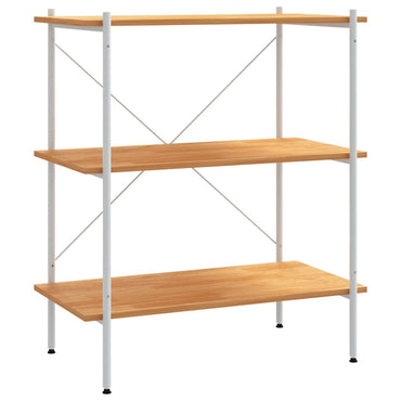 vidaXL Étagère à 3 niveaux Blanc et aspect chêne 80x40x92 cm