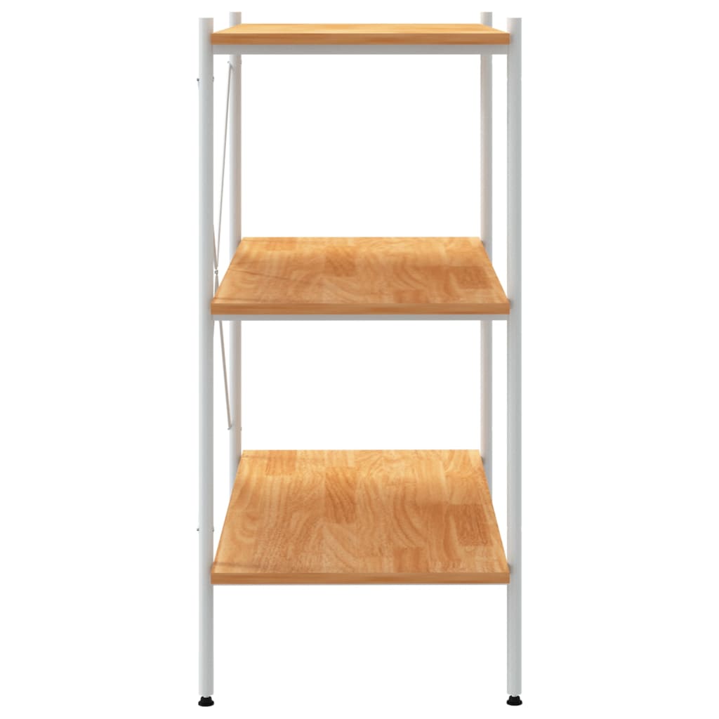 vidaXL Étagère à 3 niveaux Blanc et aspect chêne 80x40x92 cm