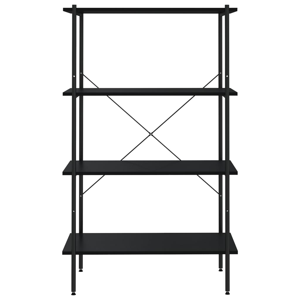 vidaXL Étagère à 4 niveaux noir 80x40x130 cm