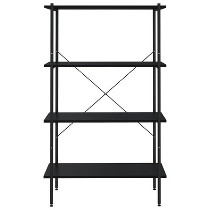 vidaXL Étagère à 4 niveaux noir 80x40x130 cm