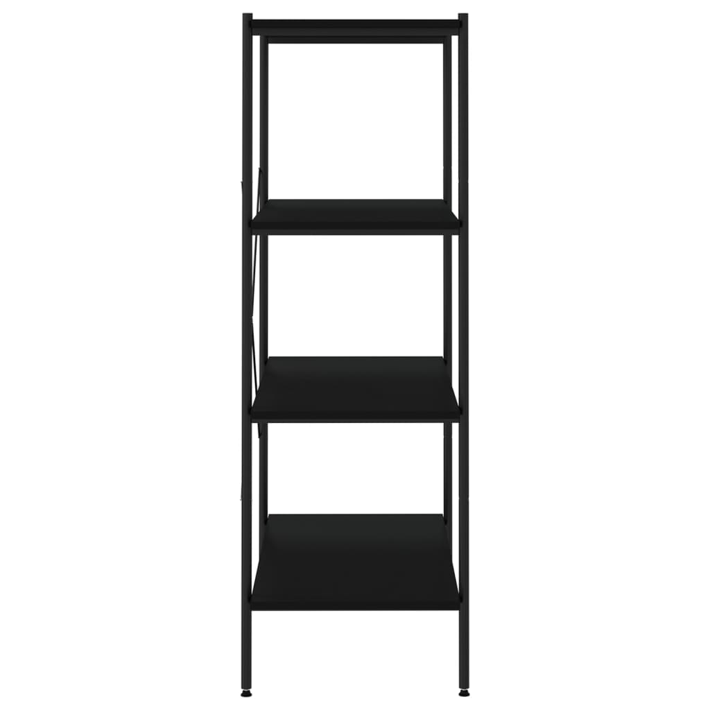 vidaXL Étagère à 4 niveaux noir 80x40x130 cm
