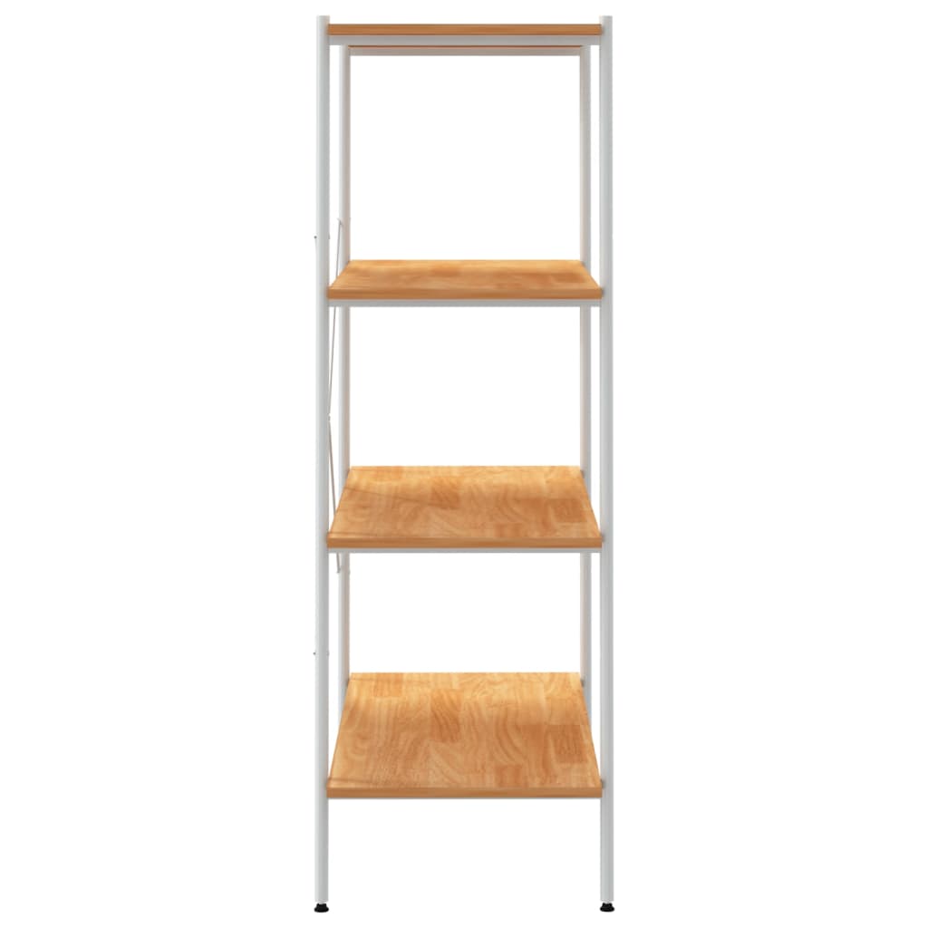 vidaXL Étagère à 4 niveaux Blanc et aspect chêne 80x40x130 cm