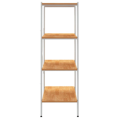 vidaXL Étagère à 4 niveaux Blanc et aspect chêne 80x40x130 cm