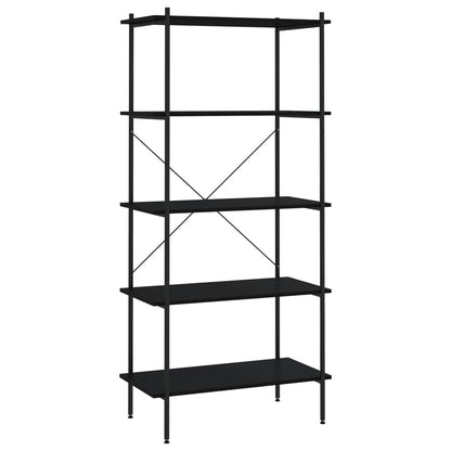 vidaXL Étagère à 5 niveaux noire 80x40x163 cm