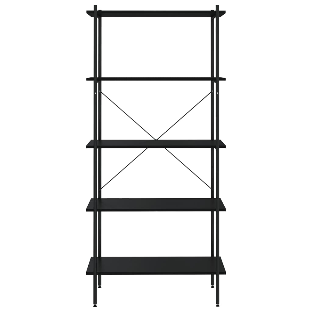 vidaXL Étagère à 5 niveaux noire 80x40x163 cm