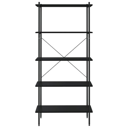 vidaXL Étagère à 5 niveaux noire 80x40x163 cm