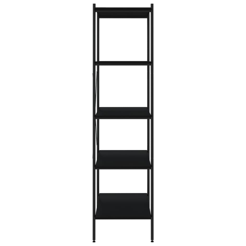 vidaXL Étagère à 5 niveaux noire 80x40x163 cm