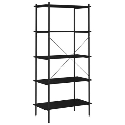 vidaXL Étagère à 5 niveaux noire 80x40x163 cm