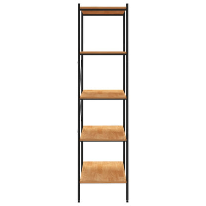 vidaXL Étagère à 5 Niveaux Noir et Aspect Chêne 80x40x163 cm